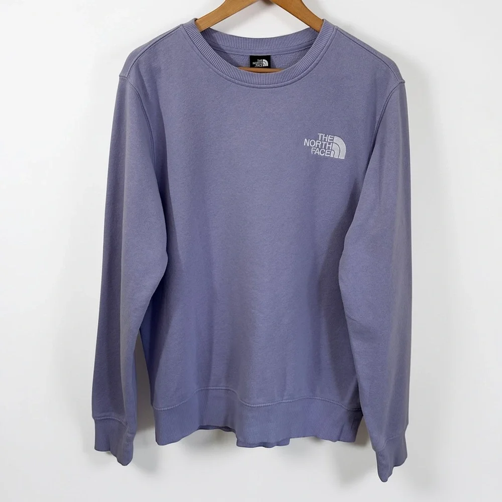 The North Face Lavender Purple Crewneck Pullover Relaxed Fit Sweatshirt Size M - Picture 1 of 9